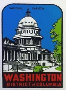 (image for) Washington D.C. Vintage Vacation Sticker